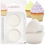 ScrapCooking - 36 Stück Cupcake-Formen - Muffinförmchen Papier - Transparent Weiß - Backofen kompatibelDekorative Tassenhalter für Geburtstag, Party, Einweg Backbecher - 4909