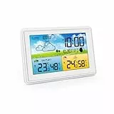 Wetterstation Funk mit Außensensor Indoor Outdoor Thermometer Innen Außentemperatur und Luftfeuchtigkeit Wetterstation Funk mit Auß Sensor Wetterstation Funk mit Außensensor
