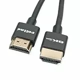 ROLINE 8K HDMI Ultra HD Kabel mit Ethernet, Slim, ST/ST, schwarz, 1 m