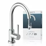 SCHÜTTE Küchenarmatur Cornwall, Wasserhahn Küche, 360 Grad schwenkbare Spültischarmatur für Doppelspülspecken, 79116 Chrom