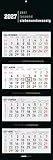 4-Monatskalender Black 2027: Wandkalender 33x100 cm mit 4 Monaten im Überblick, Datumsschieber, Jahresübersicht, Schulferien, faltbar, für Büro & Homeoffice