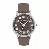 s.Oliver Armbanduhr Damen Quarzuhr Analog, mit Silikon Armband, Silber, 3 bar Wasserdicht, Kommt in Uhren Geschenk Box