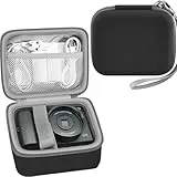 Leayjeen Digitalkamera 4K Tasche, Kompatibel mit FlyFrost/IXNAIQY/JGIPL/TEFTYMON/YiFuar Kameras, Eva Hartschutz-Tragecase mit Innentasche (nur Tasche) Schwarz