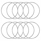 KALIONE Metallringe zum Basteln 10 Stück 5cm Silber Metallringe Metall Ringe Deko für Traumfänger Ring, Makramee Ring, Wickeltechnik, Floristik,Hochzeitskranz,Hoops