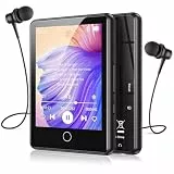 AGPTEK 64 GB MP3 Player Bluetooth 5.3, 2,8 Zoll Full-Touchscreen Musik Player, 60 Stunden Tragbarer HiFi Kinder MP3-Player mit Lautsprecher, FM-Radio, E-Book, Unterstützung bis zu 128 GB, Schwarz