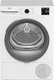 Beko BM3T38210W1 Wärmepumpentrockner, Wäschetrockner, 8 kg, allergikergeeignet, Hygiene Trocknen & Hygiene Auffrischen, 15 Programme, Express, Weiß