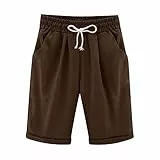 Kurze Hosen Damen Sommer 3/4 Freizeitshorts Große Größen Leicht Dünne Outdoor Shorts Casual Kruz Hose Lose Atmungsaktive Beach Shorts Strandhose Sportshorts Jogginghose Wanderhose Kurz