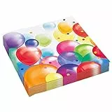 Amscan 9904392 - Servietten Balloons, 20 Stück, 33 x 33 cm, Happy Birthday, Geburtstag, Party, Motiv