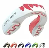 SAFEJAWZ Sport Zahnschutz Erwachsene und Kinder Sport Mundschutz Für alle Vollkontakt-Sportarten einschließlich Rugby, MMA, Kampfsport, Hockey & Boxe (Pink Fangz, Junioren (biz zu 11 Jahre))