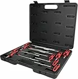 KS Tools 151.8160 ERGOTORQUEplus T-Griff-Schlüssel-Satz, TX mit Bohrung,9-tlg.TB10-TB50, 4042146071465