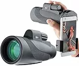 Gosky Titan 12x50 HD Prism Monokulare und Schnelle Smartphone Halter - Wasserdichter Sope - Bak4 Prisma für Vogeljagd, Jagd, Wildlife Secenery