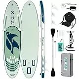 FunWater Stand Up Paddling Board 320 cm & 350 cm – SUP für 2 Personen/Familien, mit komplettem Zubehör, Doppellagiges PVC, anfängerfreundlich,Aufblasbares Paddle Board für Erwachsene & Einsteiger