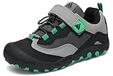Mishansha Wanderschuhe Kinder Sports Sneaker Mädchen Laufschuhe Leicht Turnschuhe Outdoor Trekkingschuhe Schwarz 31