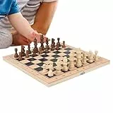 Djowyh Schachspiel Set | Klappbares Schachspiel aus Holz - Tragbares Strategiespiel Für Anfänger Wettkampftraining Familienunterhaltung