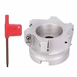 Hyuduo 90-Grad Planfräser 80 mm Durchmesser Indexierbarer Schaftfräser Kohlenstoffstahl Beschichtet Rechtwinklig Für Präzisionsfräsen Carbide Schneiden