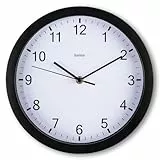 Hama Wanduhr, Kunststoffglas, schwarz, normal