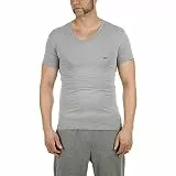 Emporio Armani Underwear Herren Unterhemd 111512CC717, 2er Pack, Gr. Small, Mehrfarbig (Grigio/Marine 13742)