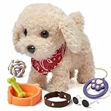Woedpez Intelligenter, sprechender Stofftierhund Elektronischer Plüschhund mit Fernbedienung, beweglichen Gliedmaßen und interaktiven Spielspaziergängen Mit batteriebetriebenem Welpenspielzeug