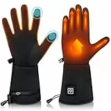 seenlast Beheizbare Handschuhe Damen Herren, Beheizte Handschuhe mit Akku, 3 Heizstufen Wasserdicht Touchscreen Winterhandschuhe für Wintersport, Motorrad, Skifahren, Klettern,Wandern