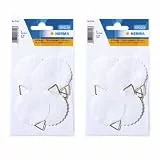 HERMA 5749 Bildaufhänger zum kleben, groß (Ø 55 mm, Papier mit Leinenstruktur) selbstklebend, wasserlöslich gummiert, Tragkraft 1.200 g, weiß (12 Haken - Ø 55 mm)