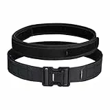 IDOGEAR 2' taktischer MOLLE-Gürtel mit 1,75' Nylon-Innenband und Schnellverschluss-Metallschnalle für Outdoor, Militär und EDC(Black, Large)