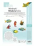 folia 420230 - Mobilefolie, Windradfolie, PVC, transparent, 0,2 mm, 23 x 33 cm, 10 Bogen - zum Basteln von Mobiles oder Windrädern