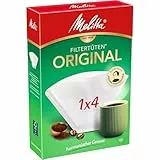 Melitta Filtertüten 1x4, 3 Aromazonen, Weiß, 80 Stück