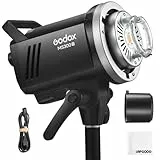 Godox MS300V LED-Studioblitz 300W,2.4G Wireless 5800K TTL LED-Licht 0.1-1.3 S Recycle Time Bowens Mount mit LED Modeling Lamp,Outstanding Power Output Stability Monolight für Studiofotografie