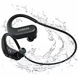 LOBKIN Kopfhörer Schwimmen, In Ear Knochenschall Kopfhörer Bluetooth 5.4,IPX8 Unterwasser wasserdichte mit 8G MP3 Player mit Ohrstöpsel für Schwimmen Laufen Radfahrer
