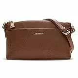 Lazarotti Bologna Leder Umhängetasche Damen | verstellbarer Schultergurt | mittelgroße Crossbody Bag | Schultertasche 24 cm