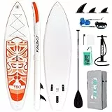 FunWater 10'6'–11'6' SUP Board, aufblasbares Stand-Up Paddle Board für alle Könnensstufen, ideal für Einsteiger & Familien, mit Anti-Rutsch Eva-Deck, Paddel, Pumpe & komplettem Zubehör