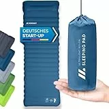 NORDMUT® Isomatte Schnellaufblasend mit integrierter Fußpumpe 10 cm - Isomatte Camping mit kleinem Packmaß - Outdoor Matratze für müheloses aufpumpen - Camping Matratze ultra komfortabel