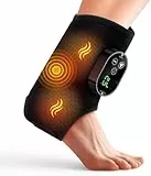 Huiteng XR Kabelloses Fußmassagegerät bei Neuropathie, 6 Wärmestufen & 3 Vibrationsmodi, 3000mAh Akku, zur Schmerzlinderung, Förderung der Durchblutung & Muskelentspannung (Black)
