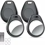 Tukio® Air Tags Schlüsselfinder 4er Pack Schwarz, Kompatibel mit Apple Find My (nur iOS) Smart Tracker KeyFinder, 5.3 Bluetooth Tracker für Gepäck, Schlüsselfinder, Reisepässe, ​​Austauschbarer Akku​