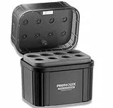PHOTOOLEX AA/AAA Akku-Ladegerät für NiMH und Lithium Akkus, wiederaufladbares Batterie-Hybrid-Ladegerät mit intelligenter LED-Anzeige, 4 AA und 4 AAA Ladeplätzen und Schnellladefunktion