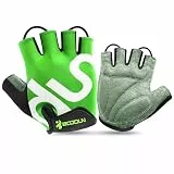 KONVINIT Fahrradhandschuhe Herren Sommer MTB Handschuhe Fingerlos Radhandschuhe für Rennrad und Mountainbike Atmungsaktiv Rutschfestes,Fahrrad Handschuhe Freizeit für Männer und Damen,Green L