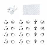 Kakonia 40stk Fake Nose Eyebrow Ring Fake Lip Labret Studs Ersatzkugel mit Aufkleber Faux Nose Studs Fake Nasenpiercing Fake Skin Piercing