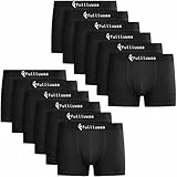 Fullluwaa Boxershorts Men Herren 10er/12er Pack Retroshorts Männer Trunks Baumwolle Unterwäsche Weiche und Ideale Passform(Ohne Kratzenden Zettel)