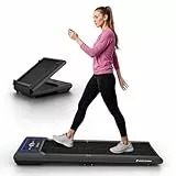 Sportstech sWalk Fold, Klappbares Laufband mit LED-Beleuchtung, App-Steuerung, bis 6 km/h,kompakt mit Transportrollen, leise Treadmill für Zuhause, Home Office & Schreibtisch, bis 120 kg