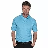 Island Green IGTS1648 4-Knopf-Cool-Pass-Poloshirt für Herren, Türkis, 3XL