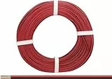 Donau Elektronik 218-50 Doppeldraht rotschwarz 50m, Mehrfarbig, m