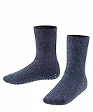 FALKE Unisex Kinder Stoppersocken Catspads K HP Baumwolle Wolle rutschhemmende Noppen 1 Paar, Blau (Dark Blue 6680), 35-38