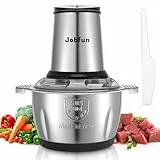 Jobfun Zerkleinerer Küche Elektrisch 2L Edelstahlschüssel 2 Geschwindigkeit Multizerkleinerer Elektrisch Chopper Fleischkutter Mixer Grinder für Fleisch Zwiebel Gemüse