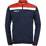 uhlsport Herren OFFENSE 23 POLY JACKE Fussball Trainingsbekleidung, Navy / Rot / Weiß , M