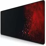 CSL-Computer XXL Speed Gaming Mauspad Titanwolf 900 x 400 mm XXL Mauspad Tischunterlage Große Größe Verbessert Präzision und Geschwindigkeit Waschbar für Microsoft Logitech Maus und Tastatur