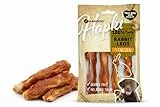 Hundeleckerli - Leckerli Hund - Flamingo Hapki Kaninchenpfote mit Huhn - 85 g - glutenfrei - ohne Zuckerzusatz