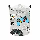 Clastyle Spiel Kinder Wäschekorb mit Henkel Faltbar Kleidung Spielzeug Aufbewahrungskorb Jungen Mädchen Aufbewahrungsbox für Babyzimmer Bad, Gray, 36x45 cm
