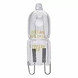 Osram Halopin Backofen-Lampe (230 V, 25 W, G9 Halogen, Stiftform, für Bosch, Neff, Siemens, Delonghi, Ocean, Fagor, für Öfen und Mikrowellen, geeignet für hohe Temperaturen)