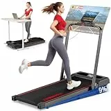 Laufband für Zuhause, VANNECT Walking Pad, 1-12 km/h Klappbares Laufband mit 9% Steigung, Ultra-Leise, LCD-Display, Dreifache Steuerung - Fernbedienung + App + Handlauf-Tasten, Belastbar bis 150 kg