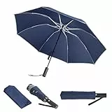 Cooloutdoors Regenschirm Sturmfest für Regen, Automatik Groß Taschenschirm Windsicher Schirm, Faltbar Kompakte Reise Umbrella, Dunkelblau für Damen und Herren